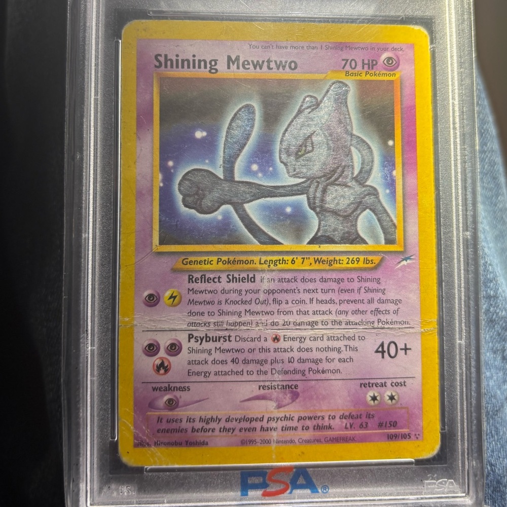 Neo Destiny Unlimited Shining Mewtwo PSA 2
